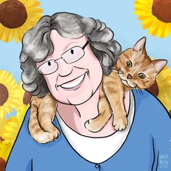 Portrait mit Katze