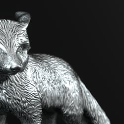 Wüstenfuchs (Rendering), gedruckt in Lebensgröße