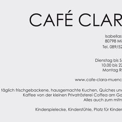 Café Clara München – Flyer
