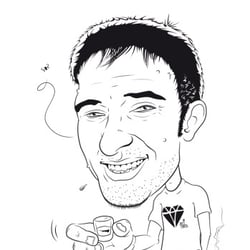 A friend of mine 2 (pencil and ink on carton, adobe illustrator)