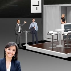 Mobiler Showroom und Messestand auf der Basis eines Containers
