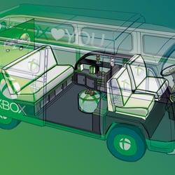 Kombi Xbox—interior