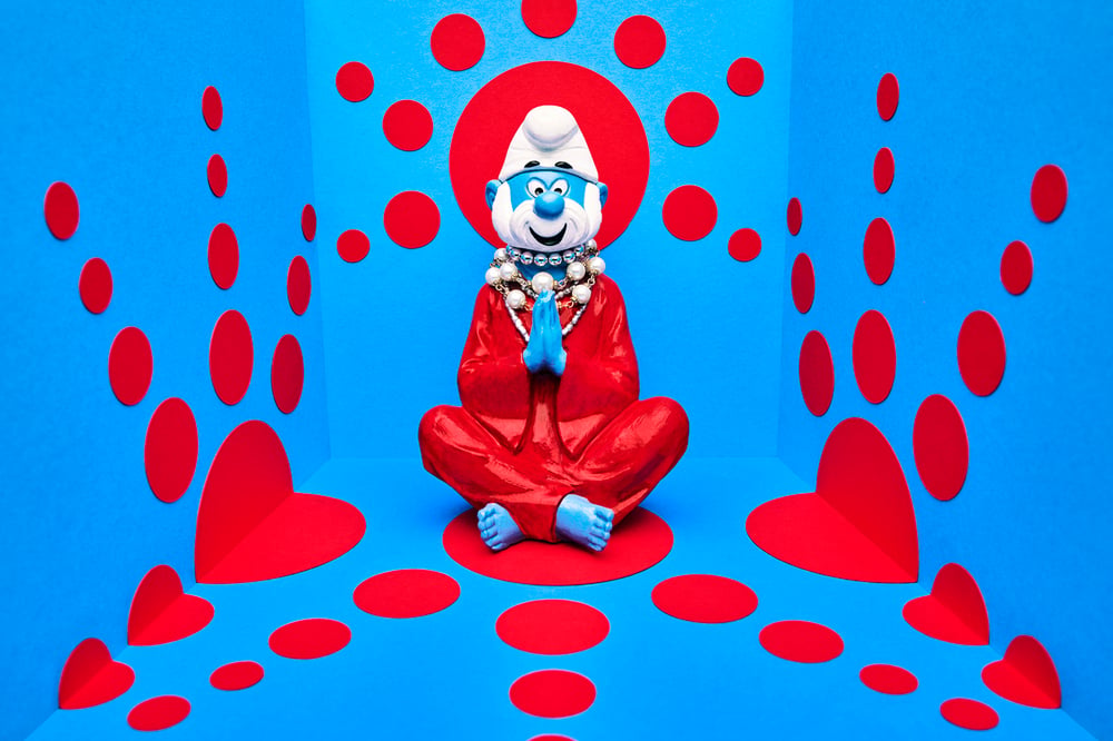 Papa Smurf relaxing