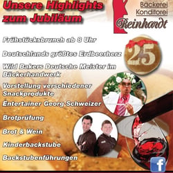 Rückseite eines Bäckerei Flyers