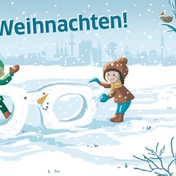 Weihnachtskarte für einen Optiker
