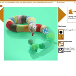 Mit verschiedenen Tools wird das hochgeladene Plüschtier Bearbeitet…