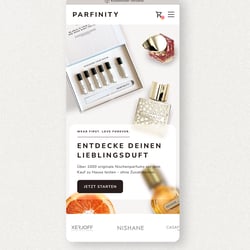 Parfinity Startseite Mobile