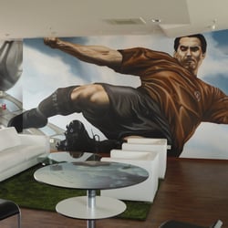 Wandmalerei beim FC St. Pauli