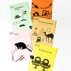 Kunstverein Hildesheim Flyer-Serie für unterschiedliche Veranstaltungen