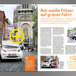 Entwurf der Kundenzeitung STAR der STAWAG