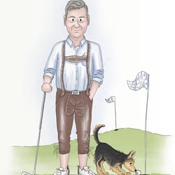 Ein Bayer auf dem Golfplatz