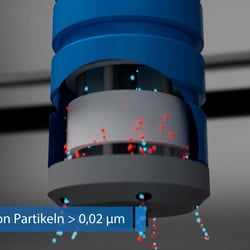 3D Animation Grauwasser Recycling Darstellung Partikelfiltration