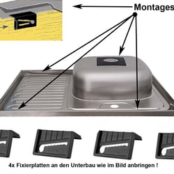 Edelstahl Aufsatzspüle 50 × 80 cm Komplett Spülbecken