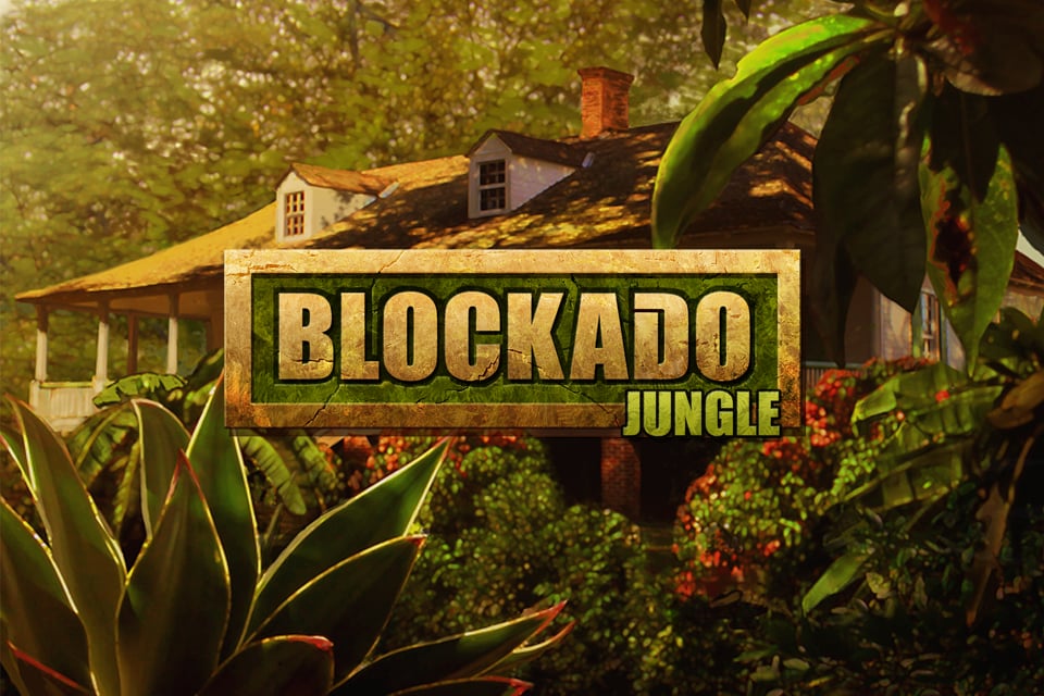Startscreen mit Logo (Version BLOCKADO – Jungle)