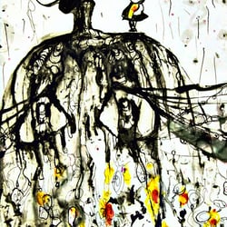 The Devil is my only friend / Papier & Tusche