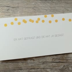 Individualisierbare Einladung »Er hat gefragt«