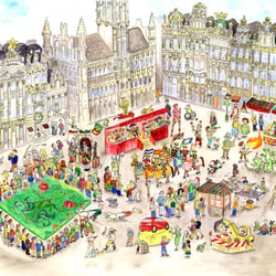 Grand Place, Brussels, www.das-wimmelbuch.de