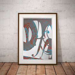 „F“ as in floral. silkscreen print, 2017