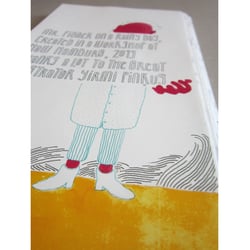 Buchillustration: Mr. Fibber on a rainy day