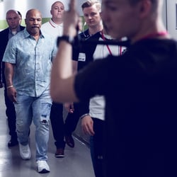 Mike Tyson backstage