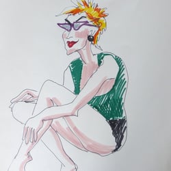 Frau am Strand