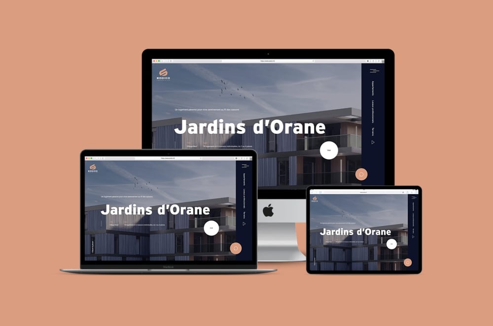 Corporate Website Bau & Immobilien für Sodico