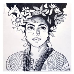 Frau, Fineliner