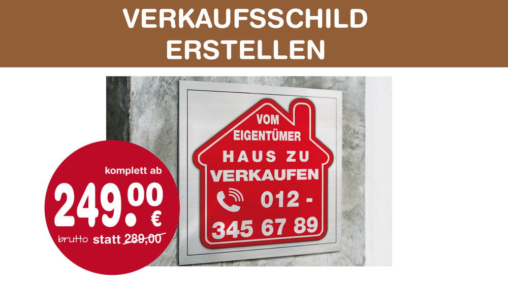 Verkaufsschild erstellen | Layout gestalten