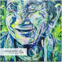 Porträt Pop Art Malerei von Carolyn Mielke carographic Kunst bunte Gesichter
