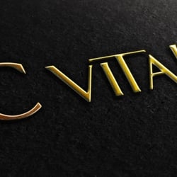 Diseño de logotipo de la línea C VITAL para la firma de cosmética internacional ATACHE s.a.