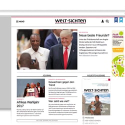 anzeige für die web-seite des magazins welt-sichten