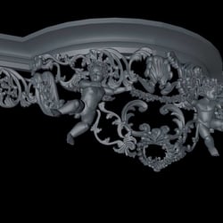 Barock Schlafgemach (Baldachin claymodell 2)