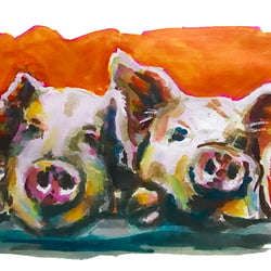 Gouache und Gel-Pen weiss