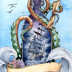 Illustration mit Aquarellfarben