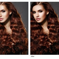 Before-after photo editing example