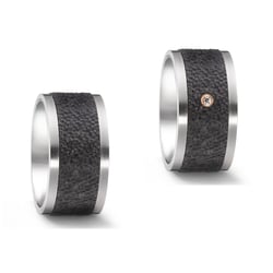 Eheringe aus Carbon und Titan – Entwurf für Titanfactory