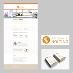 Entwürfe für das Logo, Visitenkarte und der Single Page