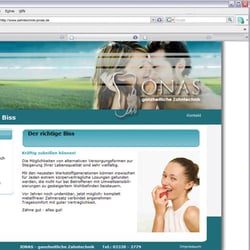 Zahntechnik Jonas, Website