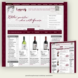 Webshop –  Design und -Struktur für italienische Feinkost