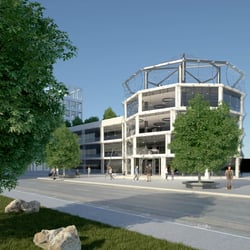 3D Visualisierung Bürogebäude Tag