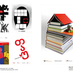 Poster: Frankfurter Buchmesse und Colors of Pop Festival Saarbrücken