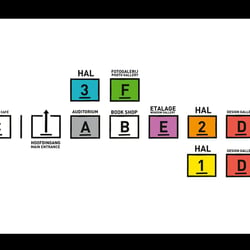 Kunsthal Rotterdam Signage System – Signage / Wayfinding System / Halls / Exhibition spaces according to floor plan in the buil