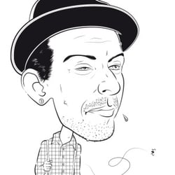 A friend of mine 3 (pencil and ink on carton, adobe illustrator)