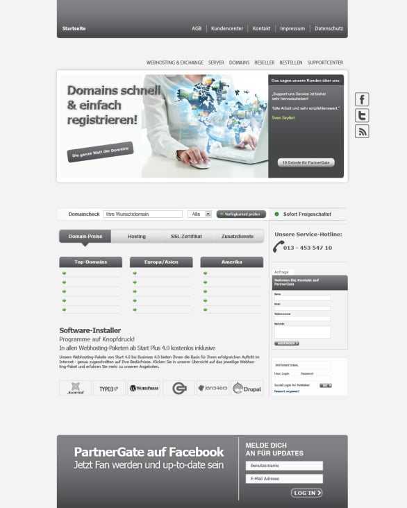 Endkundenportal für Domains