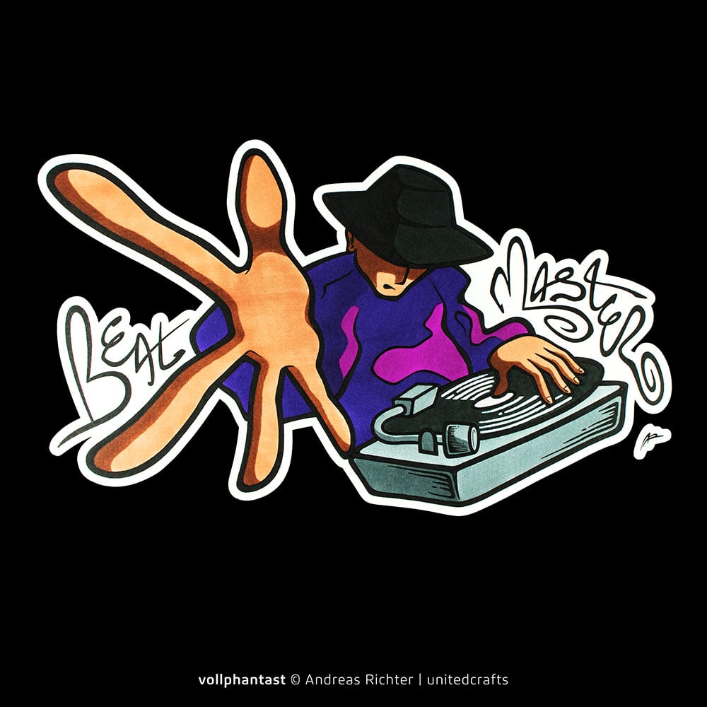Beat-Master T-Shirt-Illustration Detail