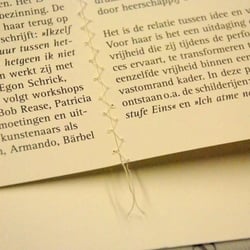Innenseiten sichtbar vernäht als Leporello