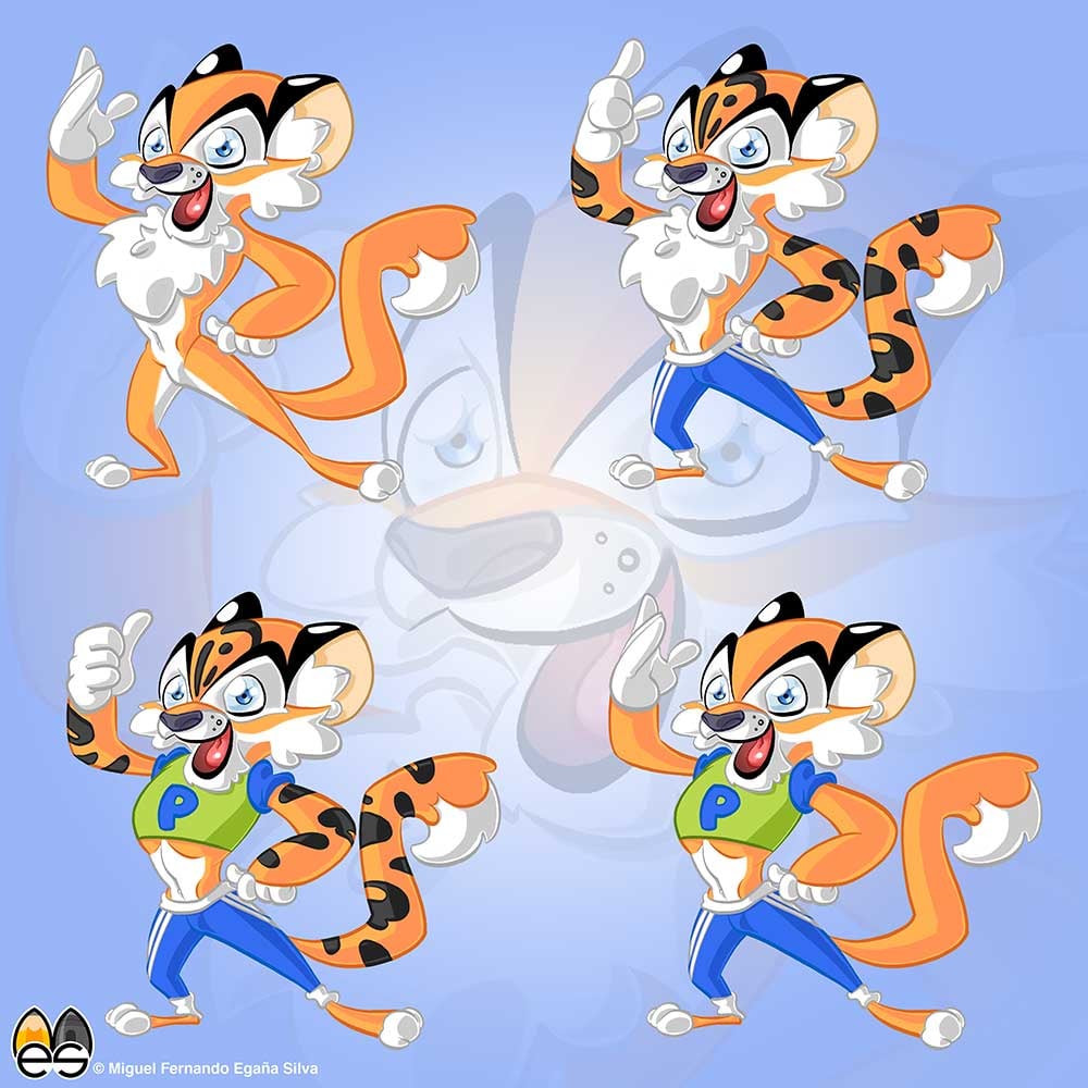 Fitness Tiger Mascot