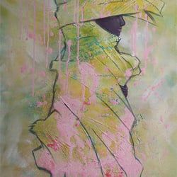 Under pink rain 50×70 Acryl