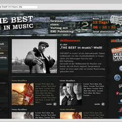 www.the-best-in-music.de – für Volkswagen Service – Art Direction Corporate Design / Website 2006-2007