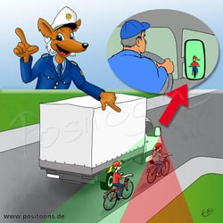 Toter Winkel bei LKW